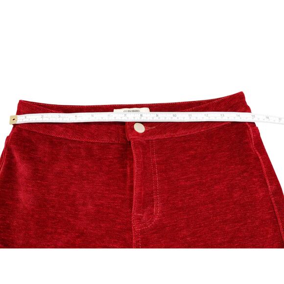 Rock & Roll Denim Bargain Button Flare Corduroy Pants Red Stretch Womens 28x30 - Picture 6 of 9